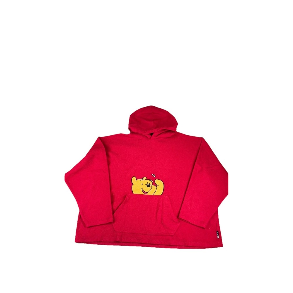 Red Winnie‎ the Pooh Fleece Hoodie Pullover Sweatshirt